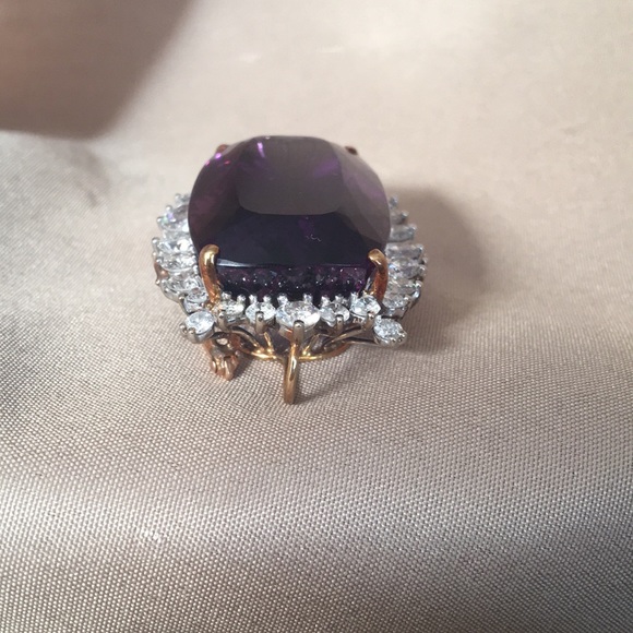 79+ct Siberian Amethyst Pin/Pendant. 4.74ct Dia! - Picture 4 of 8